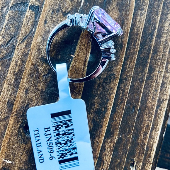 CZ Rhodium Over Sterling Silver Ring 16.13ctw - Picture 6 of 8